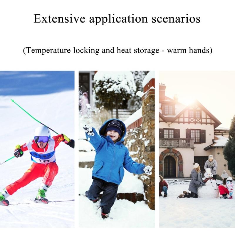 2-4Y Waterproof Kids Ski Gloves Winter Cycling Gloves Anti-Slip Gloves Warm Thick Fleece Snowboarding Mittens Gloves