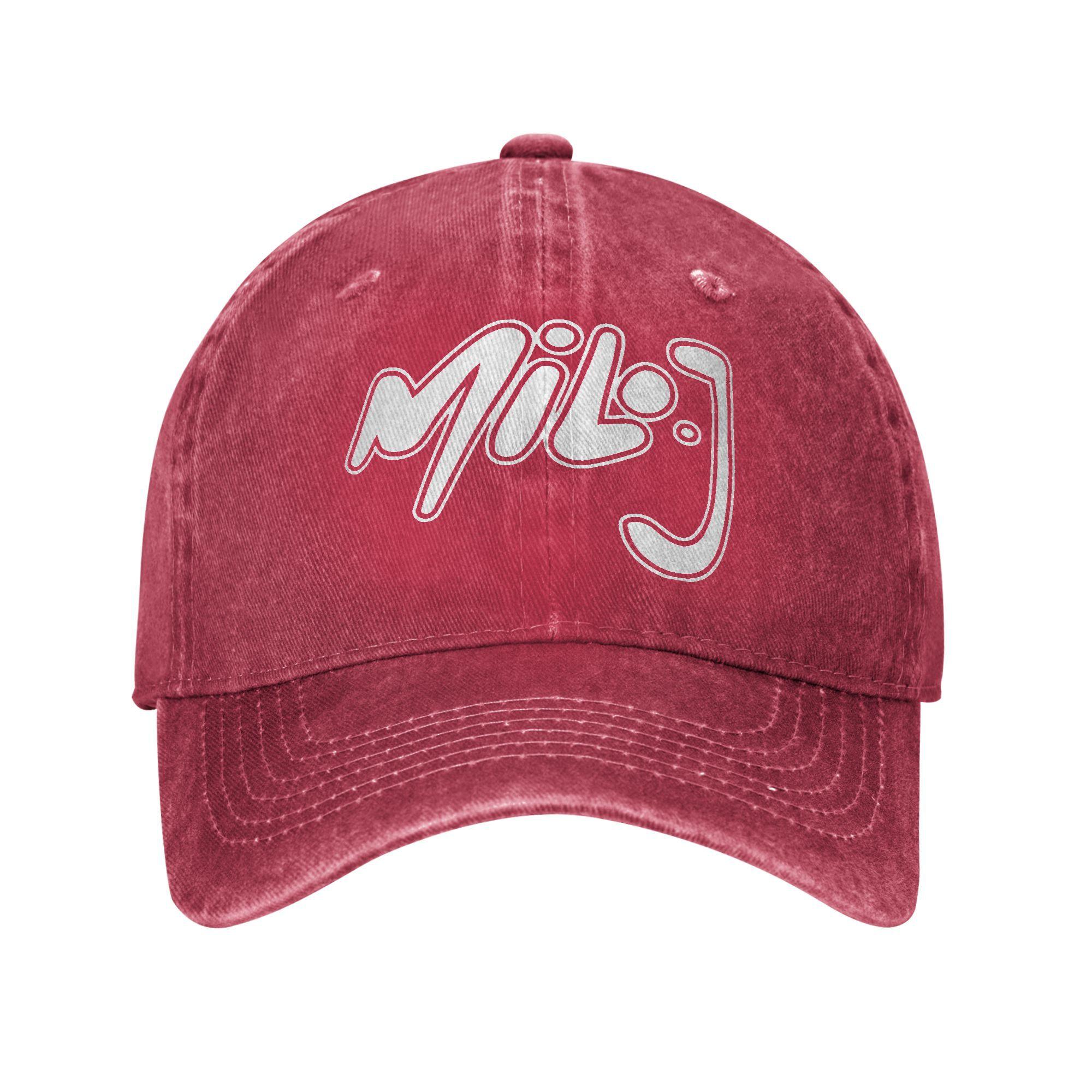 Milo J Logo Sun Baseball Cap Fashion Women Unisex Washed Hip Hop Hats High Quality Design Tennis Skate Snapback Cap Birthday Gift One Size