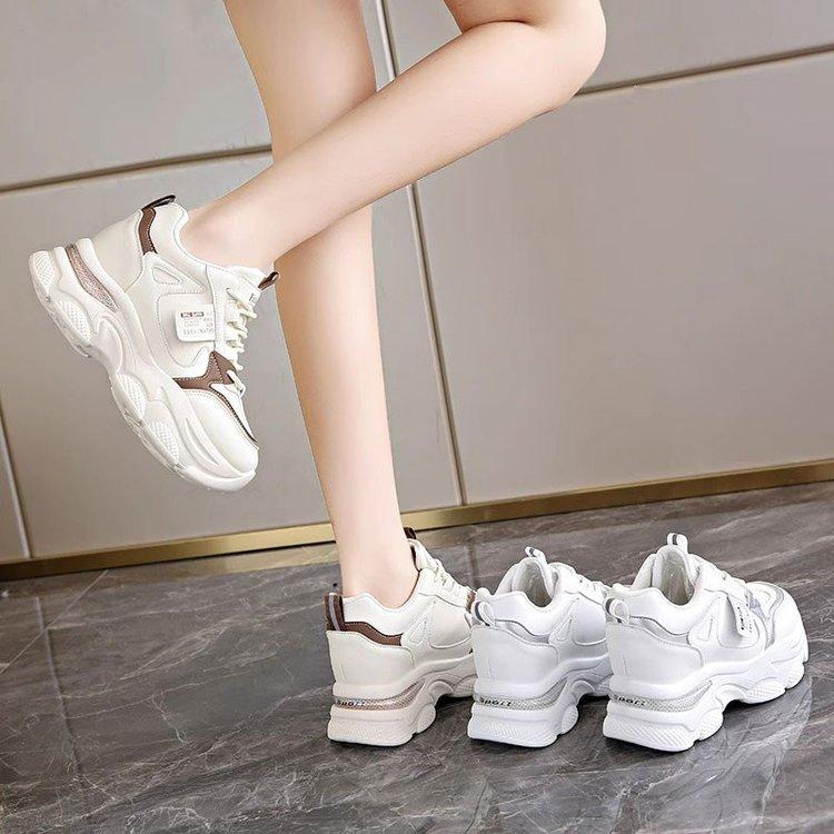 Popular Increase In Dad Shoes Women's Spring 2025 New Thick-soled Versatile Ins Sports Shoes Casual Sports Women's Shoes