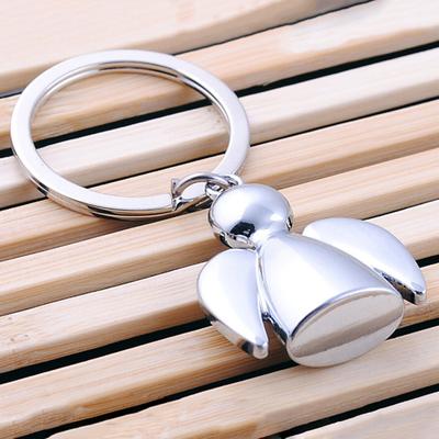 Simpatico ciondolo in metallo con angelo, portachiavi, portachiavi, uomo, donna, zaino, ornamento regalo