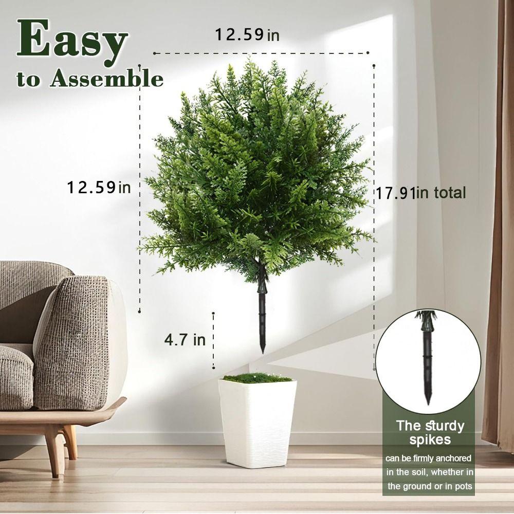 Photo Props Mini Christmas Tree Green Realistic Pine Needle Branches  Patio Ornament
