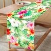 Summer Hawaiian Floral Table Runner Flamingo Birthday Party Decor Kids Aloha Hawaii Tropical Party Supplies Dining Table Decor