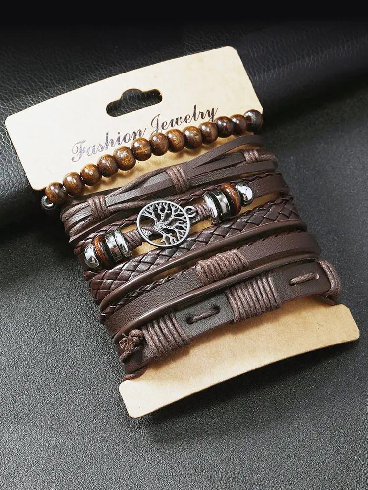 Set di Braccialetti da Uomo da 6 Pezzi
