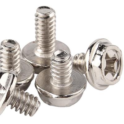 American Standard #6 Phillips Hex Head Computer Case Screws with Washers for Desktop PC Power Supply