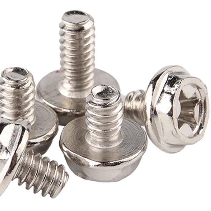 

Винты с крестообразным шлицем №6 American Standard с шестигранной головкой для корпуса компьютера с шайбами для блока питания настольного ПК Nickel-plated 6# x 6mm