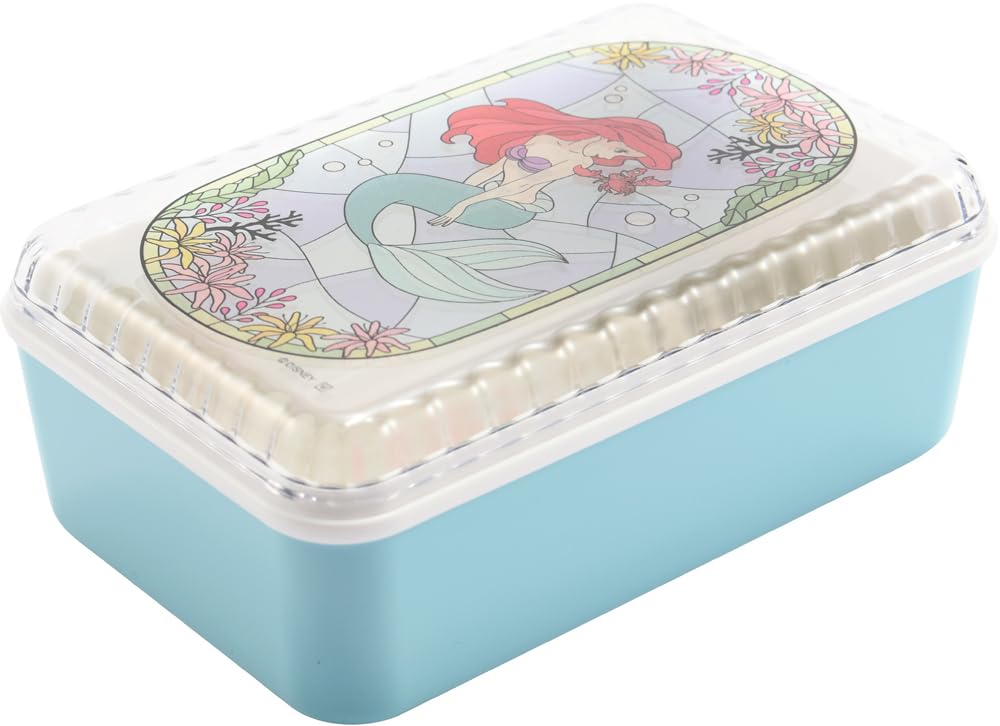 

YAXELL Disney Ланч-бокс Русалочка Ланч-бокс Можно мыть в посудомоечной машине 630 мл Стиль витража Одноярусный ланч-бокс Сделано в Японии