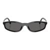 Miu Miu Logo Design Irregular Frame Sunglasses Women sunglasses Black MUA06S