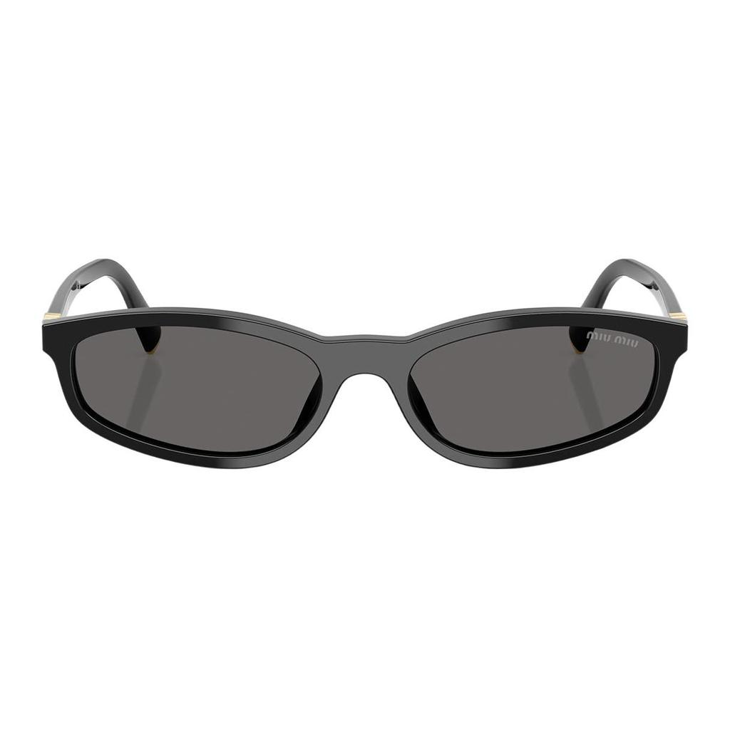 Miu Miu Logo Design Irregular Frame Sunglasses Women sunglasses Black MUA06S