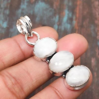 Rainbow Moonstone Handmade  925 Sterling Silver Jewelry Pendant For Halloween Gift