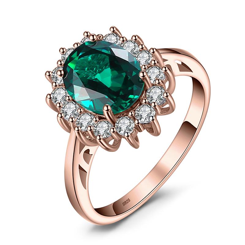JewelryPalace Prinzessin Diana Kreierter Blauer Saphir 925 Silber Verlobungsring Rubin Natürlicher Amethyst Citrin Blauer Topas