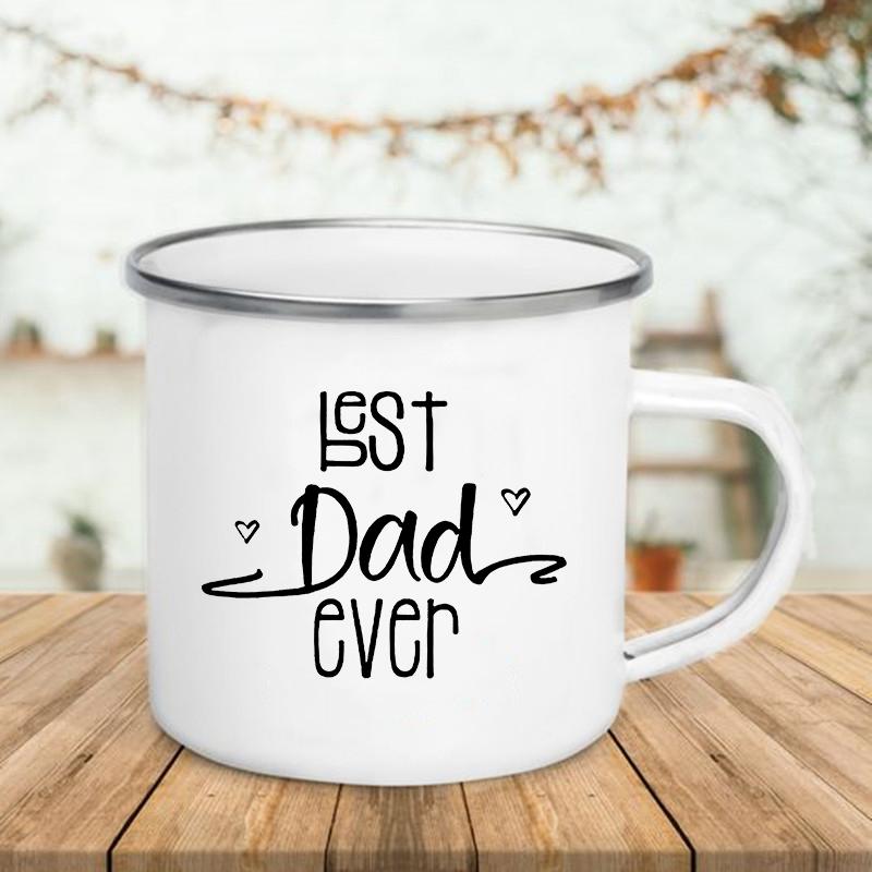 Best Mom/dad Ever Mugs Enamel Mug Original Breakfast Cups To Sublimate Beer Cup of Coffee Personalized Gifts Stainless Steel Mug