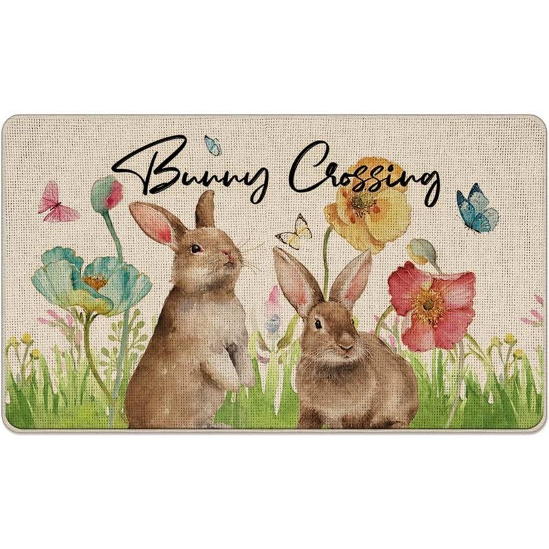 Easter Door Mats, Easter Decoration, Welcome Mats for Indoor and Outdoor Easter Decoration, Easter Bunny, Spring, Bunny Door Mat, Carpet, Home Decor