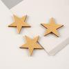 200 buc/set Așchii de lemn Formă de stea Ușor de vopsit Aplicație largă Stele mici din lemn Ornamente neterminate Decor pentru casă
