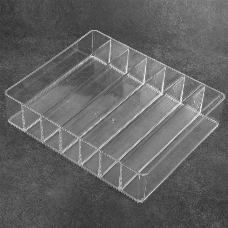 M-Modern-Eyeshadow Palette Organizer- 7 Section Divided Makeup Acrylic Palette Organizer Holder For Vanity Cosmetics Makeup