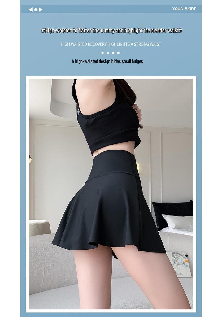 Women's Summer Slimming Skort - Tummy Control, Butt Lift, Anti-Exposure Sports Skirt for Badminton & Yoga
