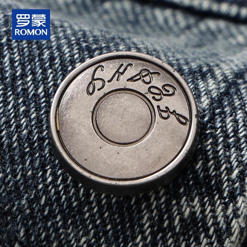 ROMON Men's Casual Fake Two-Piece Lapel Jacket