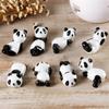 8Pcs/set Cute Writing Brush Pen Holder DIY Ceramic craft Panda Ornament  Dining Table