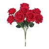 Artificial Rose 10 Head UV Resistant Fake Silk Flower Valentine's Day Wedding Party Table Centerpiece DIY Vase Faux Bloom Decoration