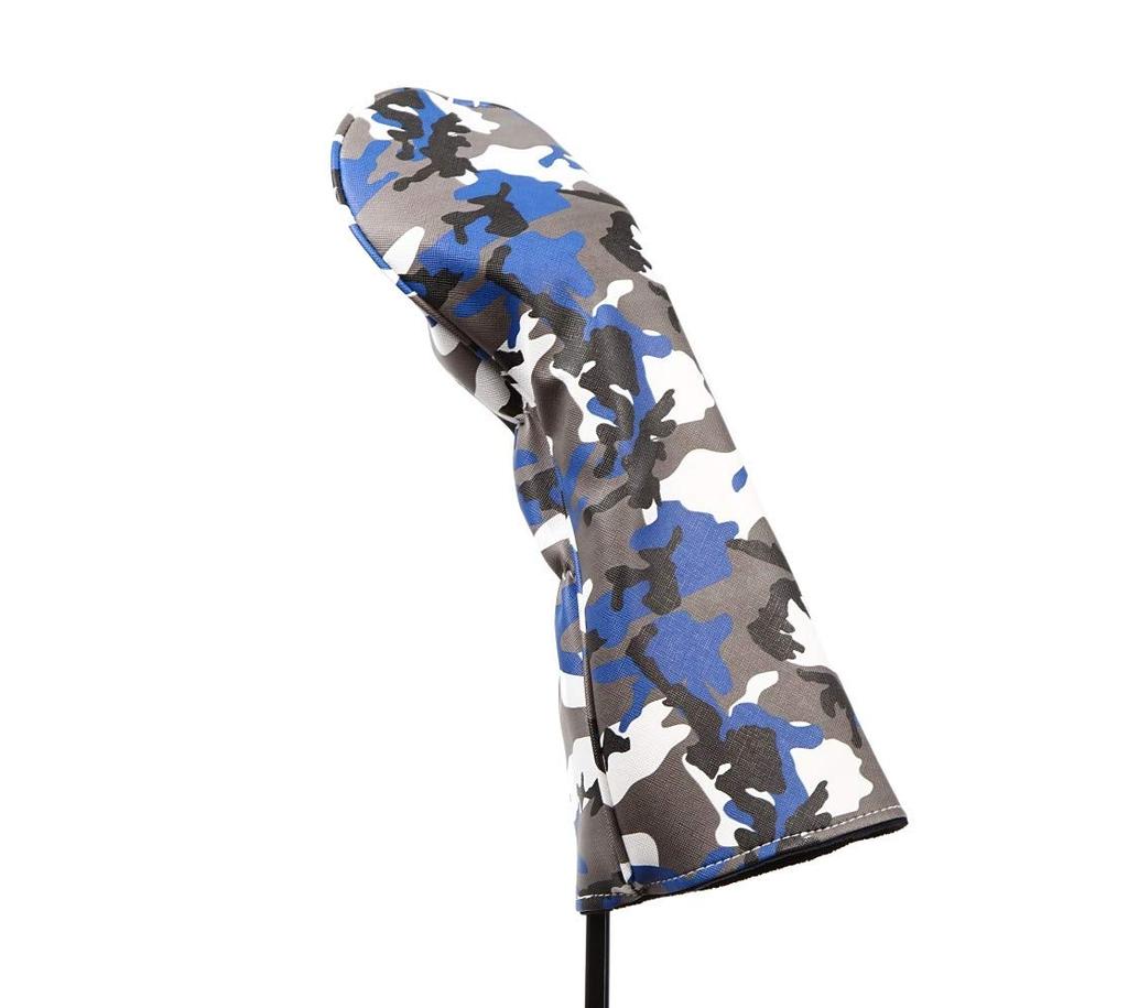 Camouflage Headcover Set of 4 Wood Covers for DR1/FW1/UT2 (Blue)