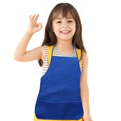 5ks Dětské malířské zástěry se 2 prostornými kapsami Umělecké zástěry z netkané textilie pro děti ve věku 3-7 let Vodotěsné, opakovaně použitelné dětské zástěry pro řemesla Vaření