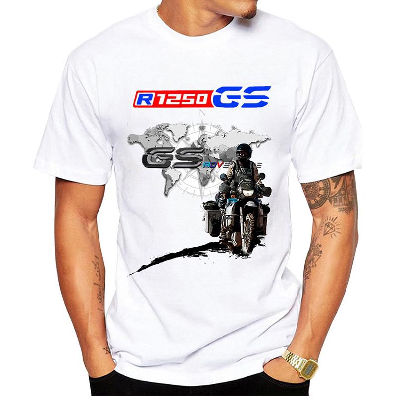 Drive The Classic Motorcycle  1250 R 1250  E30 Printed T-shirt Summer Men's Short Sleeve White Casual Top Hip Hop Boys' Cycl