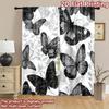 1pc 2D flat Photography Backdrop Tapestry Black Butterflies and Leaves 100% Polyester Festive Backdrops Use for Home and party