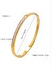 INS Style Simple Encrusted Zirconia Bracelet Bracelet Fashion Retro Style 18K Gold-Plated Stainless Steel Bracelet Bracelets