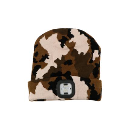 New Design Headband Listen Songs Talk Beanie Knitted Bone Conduction Headphones Wireless Music Head Light