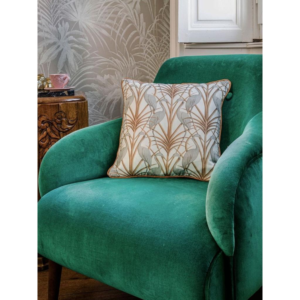 The Chateau by Angel Strawbridge Nouveau Heron Filled Cushion