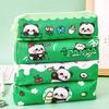 Large Capacity Pencil Case Cartoon Panda Pen Pouches Light Weight Pen Pouches Zippered Pen Case Travel Makeup Bag