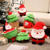 Vánoční plyšové hračky: Vánoční ozdoby: Santa, Sněhulák a Stromeček