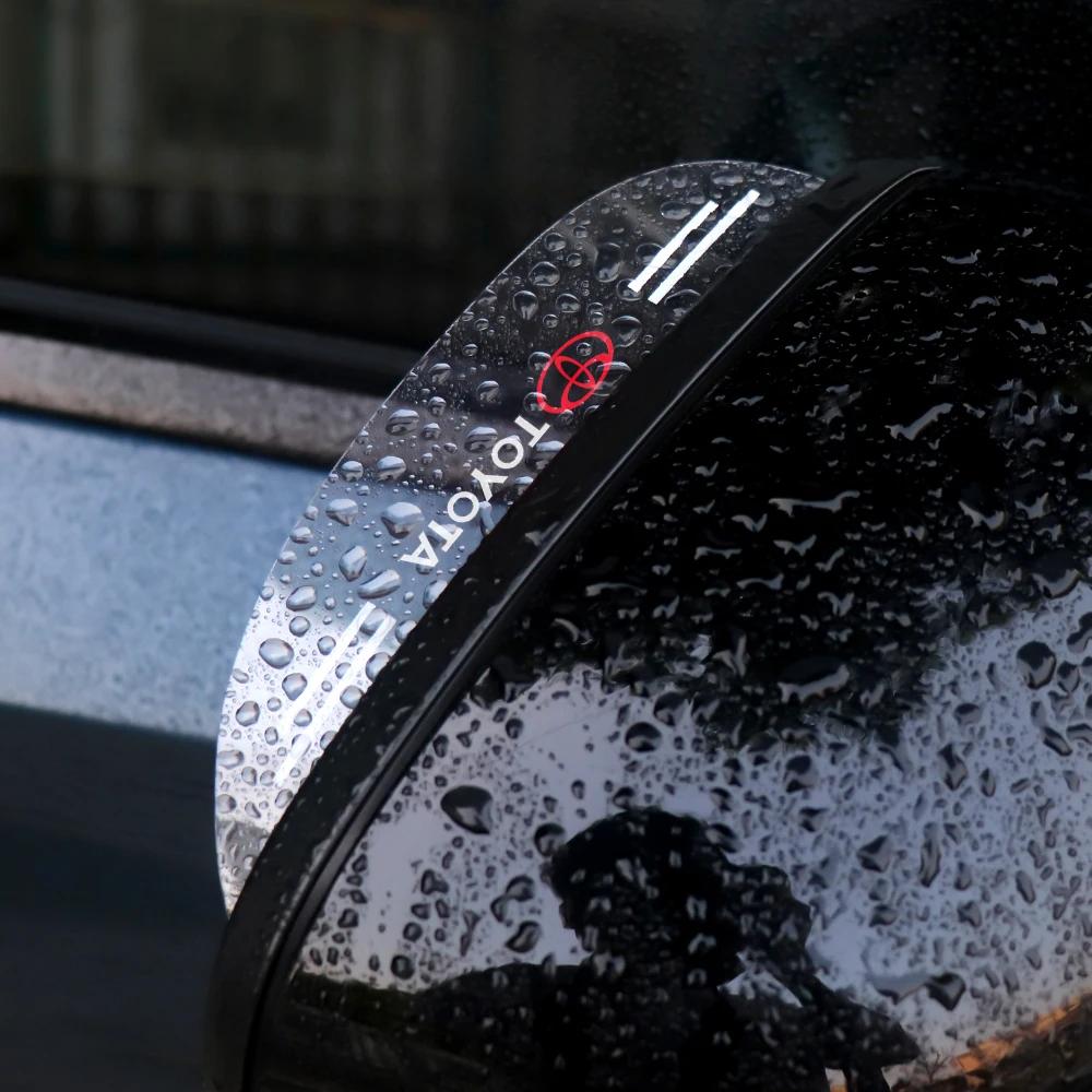 Bil Bakspeil Sidepeil Regnbrett Øyenbryn Beskyttelse Solskjerm For Toyota C-hr Prado Rav4 Yaris Hilux Prius Avensis Corolla Camry