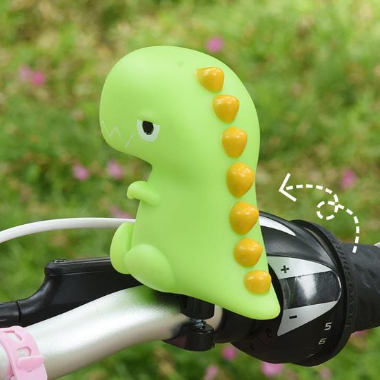 Cartoon Bike Bell Cute Squeeze Bicycle Horn Loud Clear Easy Installation On 0.87" Handlebars Bicycle Bell Lightweight Plastic Silicone Stretchable