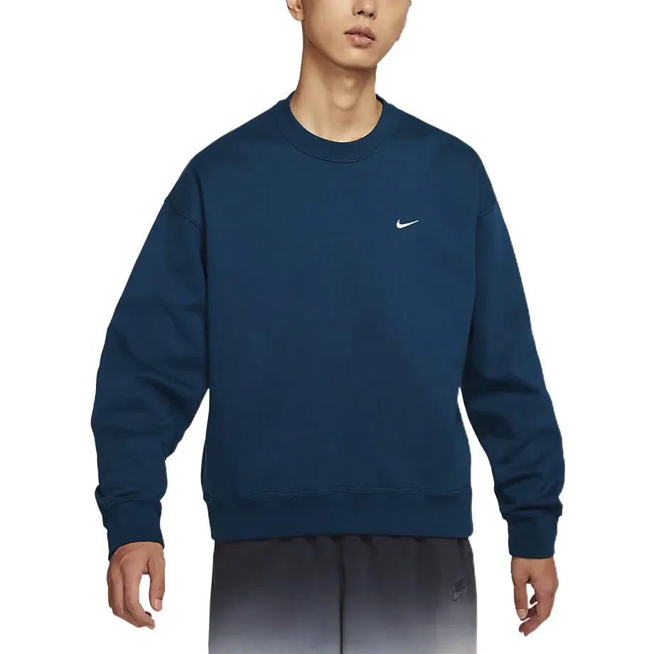 Nike Sweatshirts Men's Blue Crew Neck Moderate Regular (Unisex) Sweatshirts DA0318 460