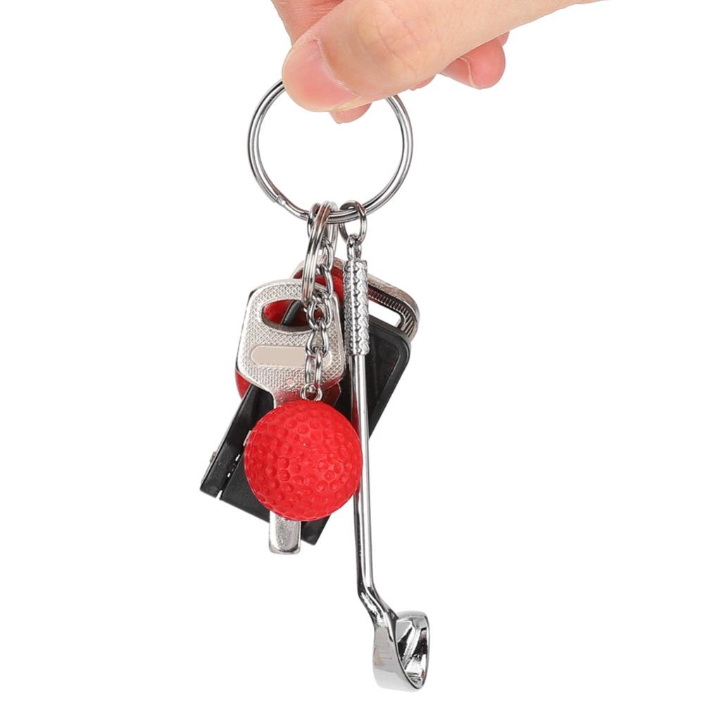 6pcs Ball Shape Ball Keyring Mini Size Pendant Keychain Portable Racket Keychain Key Decoration