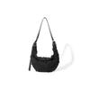 MASTER CANVAS Fabric Semi Round Shoulder Bag, Dumpling Shoulder Bag Regular Women's Black MCKW589