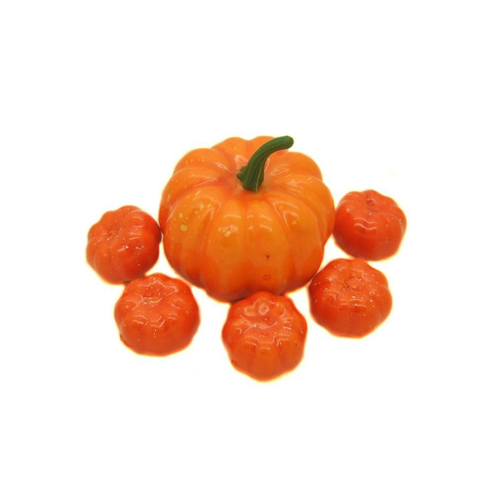 

10pcs 3D Halloween Artificial Pumpkin Cartoon Pumpkin Miniature Model Halloween Decoration 10pcs
