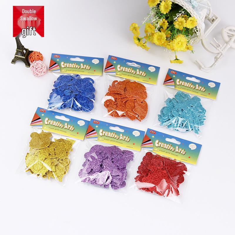 Gold Glitter EVA Foam Number Stickers for Kids’ Educational Craft Projects