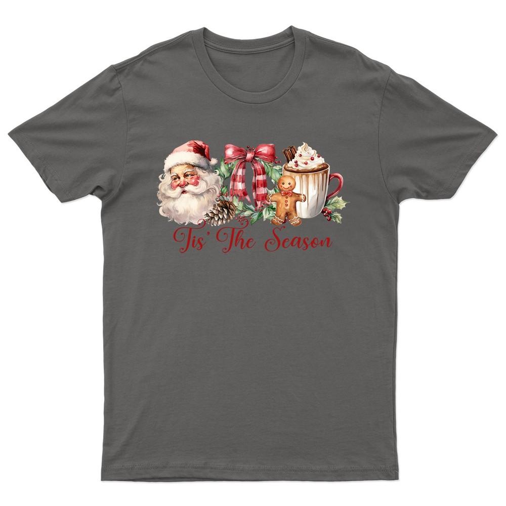 Tis The Season Christmas TShirt Unisex Gift Retro Seasonal Funny Xmas Santa i