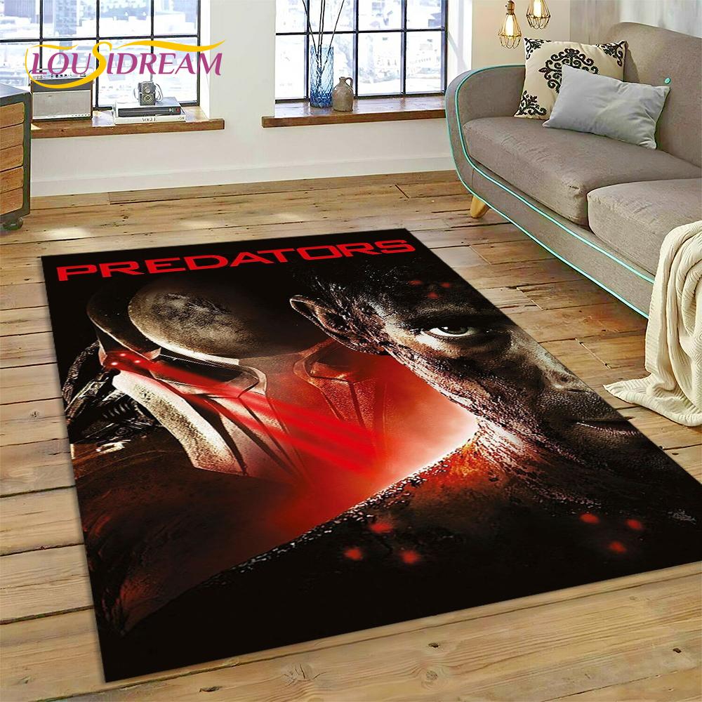 AVP Alien Vs. Tappeto Tappeto 3D Gioco del Predatore per Casa Soggiorno Camera da Letto Divano Zerbino Decorazione, Tappeto per Area Bambini Tappetino Antiscivolo Regalo