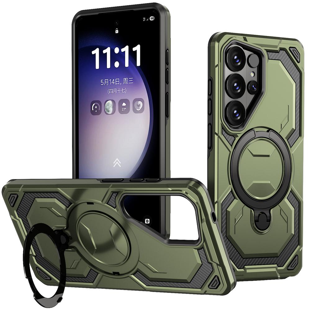 Heavy Duty Magnetic Ring Bracket Case For Samsung S26 S25 S24 S23 Plus Ultra FE A57 A17 A56 A36 A26 A16 A55 A35 Bumper Cover