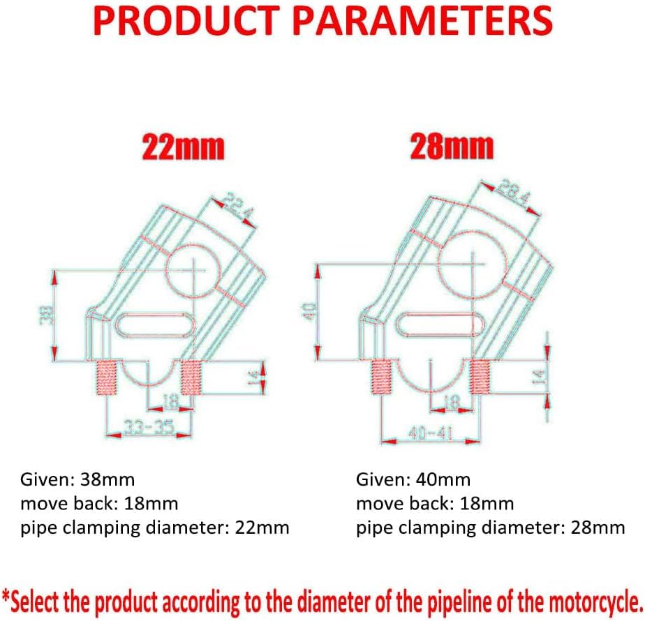 FOR 800 DE 800DE VSTROM 800DE 2023 Motorcycle Handlebar Risers Motocross Height Clamp Mount Pit Bike Bike Eliminator V-STROM V-Strom
