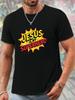 Unisex O Neck Tee Jesus Is My Superhero Comic Text Print Cotton Short Sleeve Loose Summer Breathable Daily Casual Basic Wear Top