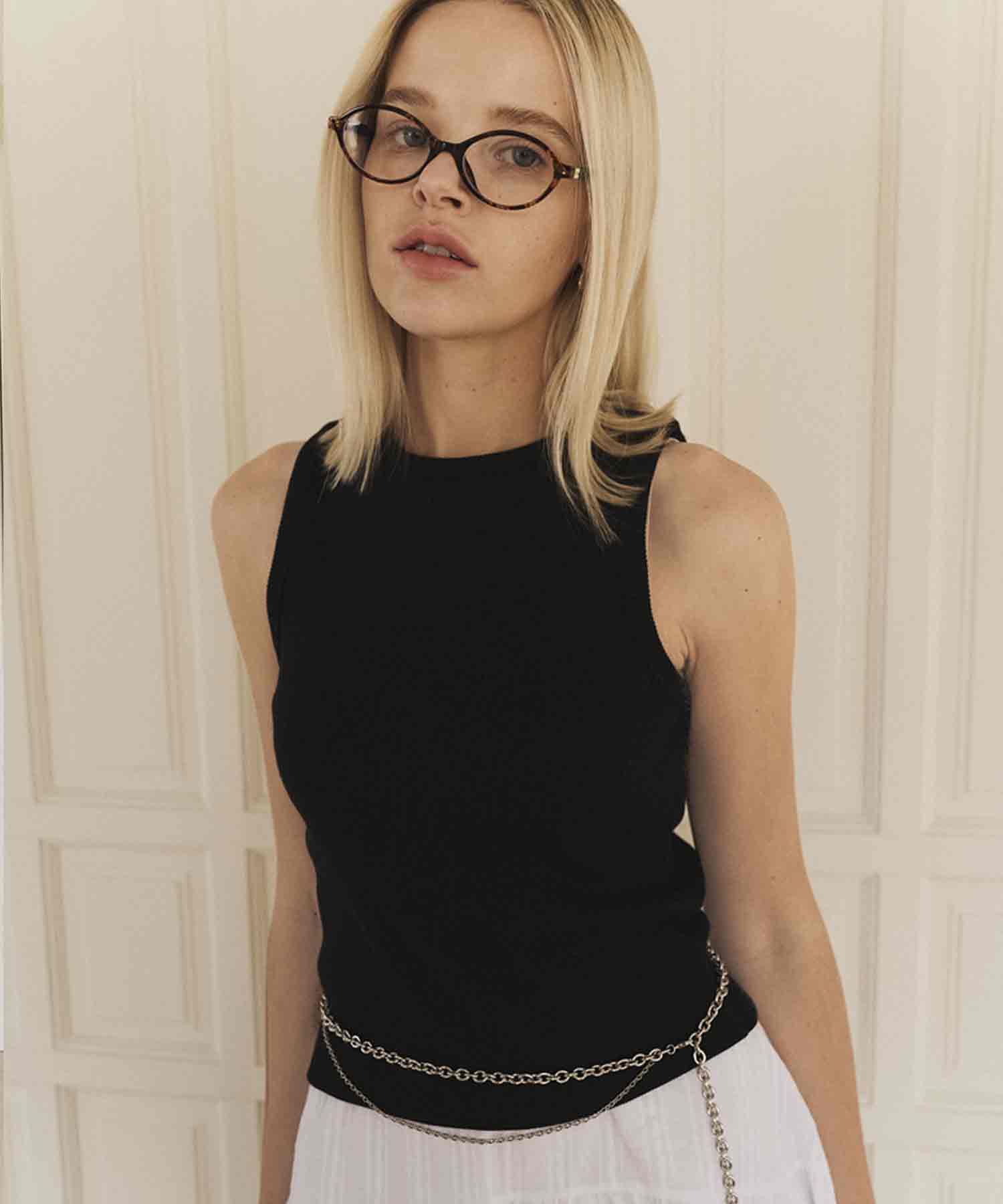 Delaidy Basic Knit Top (Black)