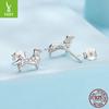 S925 Sterling Silver Dachshund Mini Stud Earrings, Exquisite And Cute Puppy Dog Stud Earrings.