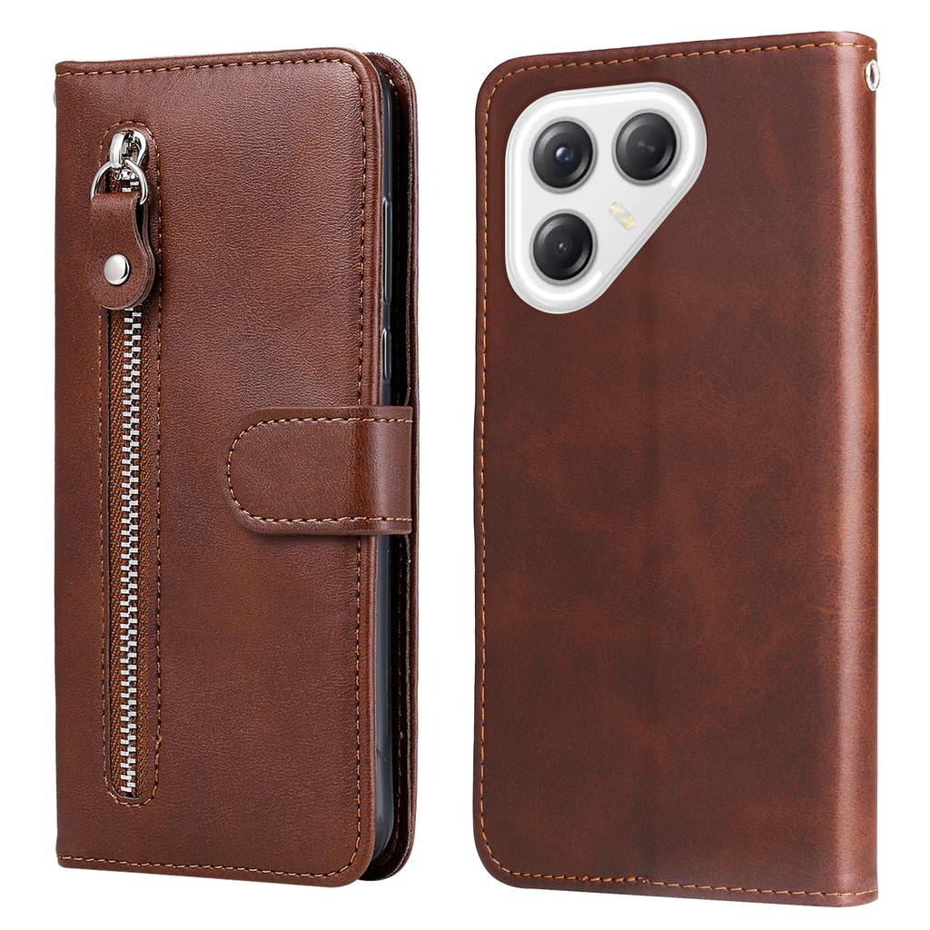 For TECNO Pova 7 Ultra 5G PU Leather Cases with Zipper Pocket Wallet Phone Cover Stand