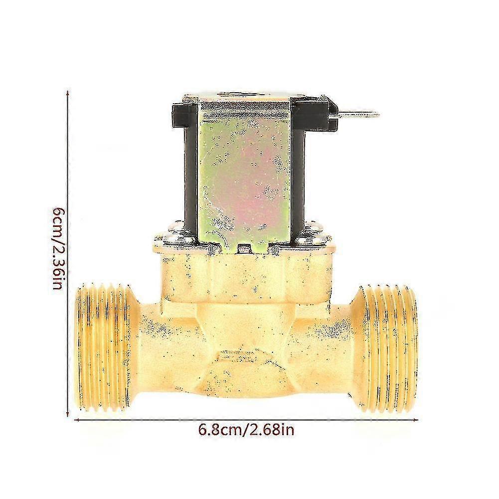 DC 12V G3/4 Normálně zavřený elektrický solenoidový ventil, Mosazný solenoidový ventil, NC solenoidový ventil (g3/4 D