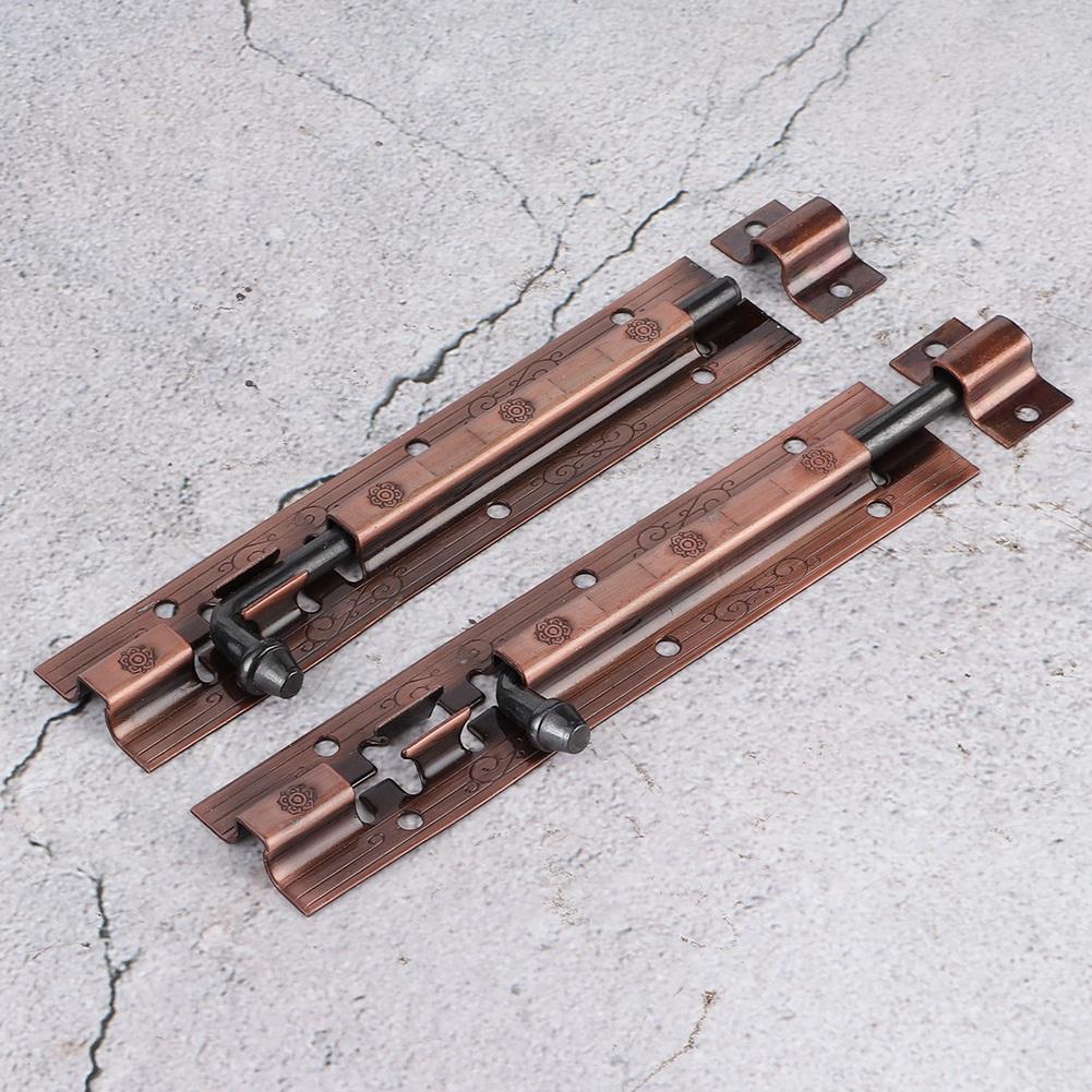 2Pcs AntiThief Security Door Bolt Sliding Latch Lock Gate Window Hardware Fittings