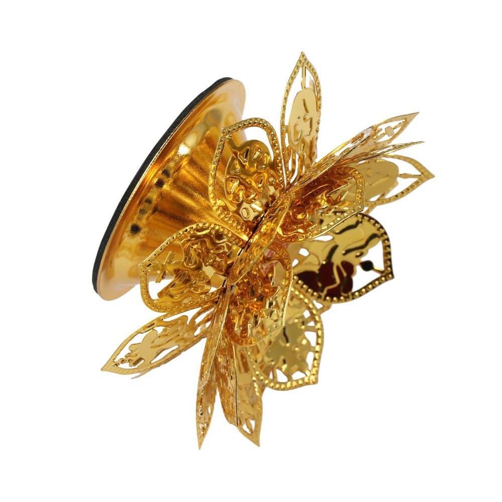 Lotus Shape Lotus Lamp Holder Hollow Butter Candle Holder Fashion Gold Hollow Incense Holder  Party