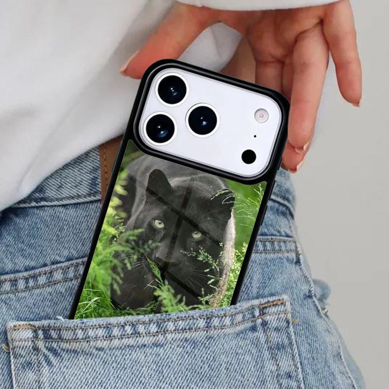 Animal Panther Phone Case for iPhone 16e 15 14 13 12 17 Pro Max Plus Air 17pro Cover Coque